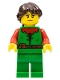 Minifig No: cas558  Name: Forestwoman - Red, Ponytail