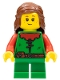 Minifig No: cas573  Name: Forest Girl - Red, Long Hair