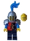 Minifig No: cas581  Name: Dragon Knight - Female, Black Legs, Flat Silver Helmet and Armor