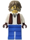 Minifig No: cas594 Name: Blacksmith - White Shirt with Reddish Brown Vest, Blue Legs, Dark Tan Hair Minifig No: cas594 Name: Blacksmith - White Shirt with Reddish Brown Vest, Blue Legs, Dark Tan Hair