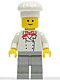 Minifig No: chef004  Name: Chef - Light Gray Legs, Standard Grin