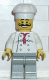 Minifig No: chef010 Name: Chef - White Torso with 8 Buttons, Light Gray Legs, Long Curly Moustache Minifig No: chef010 Name: Chef - White Torso with 8 Buttons, Light Gray Legs, Long Curly Moustache