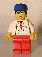 Minifig No: chef013 Name: Chef - White Torso with 8 Buttons, Red Legs, Blue Cap Minifig No: chef013 Name: Chef - White Torso with 8 Buttons, Red Legs, Blue Cap