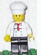 Minifig No: chef014 Name: Chef - White Torso with 8 Buttons, Black Legs, Standard Grin Minifig No: chef014 Name: Chef - White Torso with 8 Buttons, Black Legs, Standard Grin