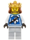 Minifig No: col261  Name: Warrior - King with Fleur-de-lis Vest, Crown, Dark Brown Beard