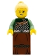 Minifig No: col263  Name: Warrior - Female with Scale Mail, Reddish Brown Skirt, Bright Light Yellow Hair, Silver Lips