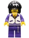 Minifig No: col267  Name: Musician - Male, White Vest with Dark Purple Open Shirt, Dark Purple Pants with Silver Trim