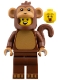 Minifig No: col464  Name: Monkey Costume Fan, Series 28 (Minifigure Only without Stand and Accessories)