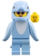 Minifig No: col469  Name: Dolphin Costume Fan, Series 28 (Minifigure Only without Stand and Accessories)