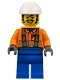 Minifig No: con003  Name: Construction Worker - Orange Shirt, White Construction Helmet