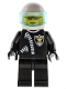 Minifig No: cop005  Name: Police - Zipper with Sheriff Star, White Helmet, Trans-Light Blue Visor, Sunglasses