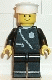 Minifig No: cop013 Name: Police - Zipper with Badge, Black Legs, White Hat Minifig No: cop013 Name: Police - Zipper with Badge, Black Legs, White Hat