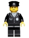 Minifig No: cop015  Name: Police - Suit with 4 Buttons, Black Legs, Black Hat