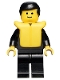 Minifig No: cop016  Name: Police - Suit with 4 Buttons, Black Legs, Black Male Hair, Life Jacket
