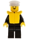 Minifig No: cop021  Name: Police - Suit with Sheriff Star, Black Legs, White Hat, Life Jacket
