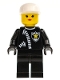 Minifig No: cop026  Name: Police - Zipper with Sheriff Star, White Cap, Female