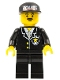 Minifig No: cop034  Name: Police - Suit with Sheriff Star, Black Legs, Black Cap with Police Pattern