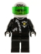 Minifig No: cop038  Name: Police - Zipper with Sheriff Star, White Helmet with Police Pattern, Trans-Green Visor