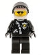 Minifig No: cop043  Name: Police - Zipper with Sheriff Star, White Helmet with Police Pattern, Black Visor, Sunglasses