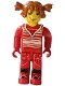 Minifig No: cre010  Name: Tina, Red Torso and Red Legs