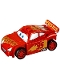 Minifig No: crs011  Name: Lightning McQueen - Red, 'RUSTEZE' in Heavy Script