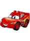 Minifig No: crs021  Name: Duplo Lightning McQueen - Rust-eze Hood, Treaded Tires, High Front Window