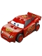Minifig No: crs093  Name: Lightning McQueen - Rust-eze Hood, Red Sides