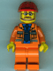 Minifig No: cty0015 Name: Construction Foreman - Orange Jacket with Blue Shirt, Dark Blue Tie, Red Construction Helmet Minifig No: cty0015 Name: Construction Foreman - Orange Jacket with Blue Shirt, Dark Blue Tie, Red Construction Helmet