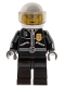 Minifig No: cty0027  Name: Police - City Leather Jacket with Gold Badge, White Helmet, Trans-Black Visor, Silver Sunglasses
