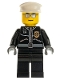 Minifig No: cty0039  Name: Police - City Leather Jacket with Gold Badge, White Hat, Silver Sunglasses