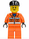 Minifig No: cty0051  Name: Sanitary Engineer 3 - Orange Legs