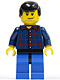 Minifig No: cty0083  Name: Plaid Button Shirt, Blue Legs, Black Male Hair, Smirk and Stubble Beard
