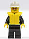 Minifig No: cty0085  Name: Fire - Reflective Stripes, Black Legs, White Fire Helmet, Orange Sunglasses, Life Jacket
