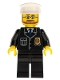 Minifig No: cty0097  Name: Police - City Suit with Blue Tie and Badge, Black Legs, White Hat, Beard and Glasses