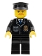 Minifig No: cty0153  Name: Police - City Suit with Blue Tie and Badge, Black Legs, Brown Moustache, Black Hat