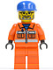 Minifig No: cty0158  Name: Sanitary Engineer 3 - Orange Legs, Glasses and Beard