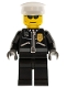 Minifig No: cty0174  Name: Police - City Leather Jacket with Gold Badge, White Hat, Dark Blue Sunglasses