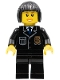 Minifig No: cty0211  Name: Police - City Suit with Blue Tie and Badge, Black Legs, Black Bob Cut Hair