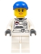 Minifig No: cty0225  Name: Spacesuit, White Legs, Blue Short Bill Cap, Eyelashes