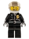 Minifig No: cty0228  Name: Police - City Leather Jacket with Gold Badge and 'POLICE' on Back, White Helmet, Trans-Black Visor
