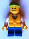 Minifig No: cty0229a Name: White Hoodie with Blue Pockets, Blue Short Legs, Lime Short Bill Cap, Life Jacket Center Buckle Minifig No: cty0229a Name: White Hoodie with Blue Pockets, Blue Short Legs, Lime Short Bill Cap, Life Jacket Center Buckle