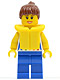 Minifig No: cty0249  Name: Shirt with Female Rainbow Stars Pattern, Blue Legs, Reddish Brown Ponytail Hair, Life Jacket
