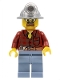 Minifig No: cty0309  Name: Flannel Shirt with Pocket and Belt, Sand Blue Legs, Mining Helmet, Safety Goggles