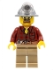 Minifig No: cty0334  Name: Flannel Shirt with Pocket and Belt, Dark Tan Legs, Mining Helmet, Safety Goggles