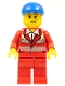 Minifig No: cty0394  Name: Paramedic - Red Uniform, Male, Blue Short Bill Cap