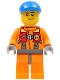 Minifig No: cty0409  Name: Coast Guard City - Rescuer, Orange Jacket