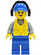 Minifig No: cty0410  Name: Coast Guard City - Crew Member Female, Blue Cap with Hole, Headphones