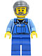 Minifig No: cty0430  Name: Overalls with Tools in Pocket, Dark Bluish Gray Smooth Hair