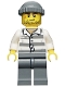 Minifig No: cty0457  Name: Police - Jail Prisoner 86753 Prison Stripes, Dark Bluish Gray Knit Cap
