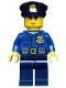 Minifig No: cty0458  Name: Police - City Officer, Gold Badge, Police Hat, Cheek Lines